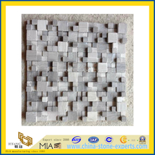 Honed Gray Square Stone Mosaic Tile for Outdoor Wall(YQG-GT1191)