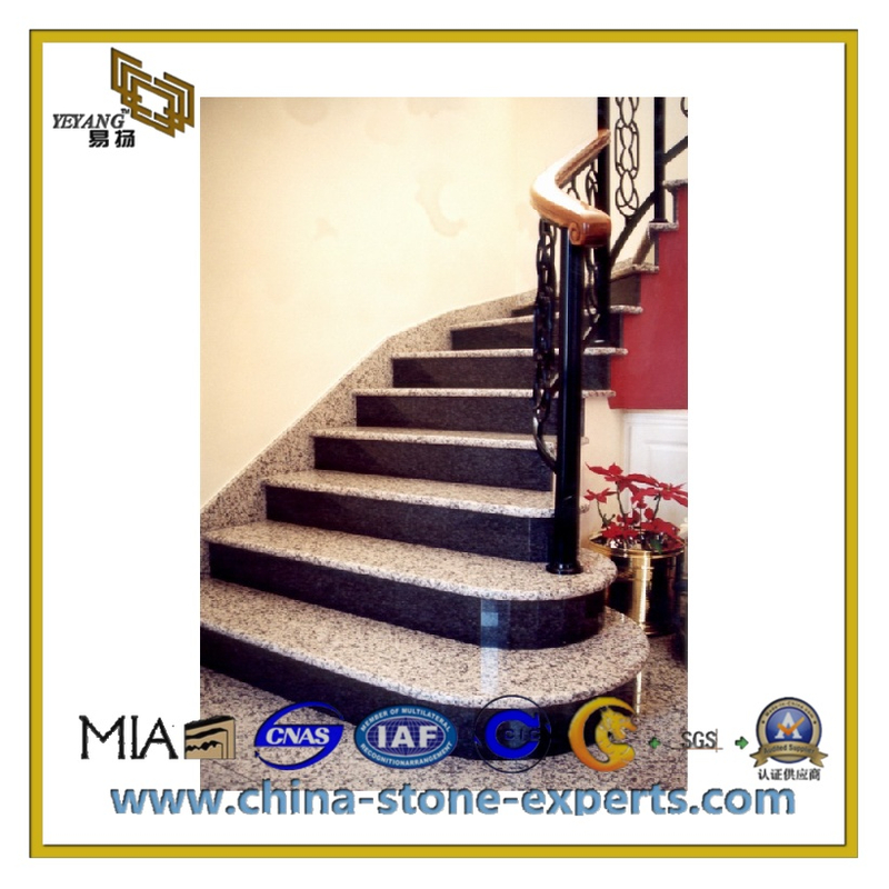 G682 Golden Sunset Granite Flamed Step Stairs(YQC-S1006)