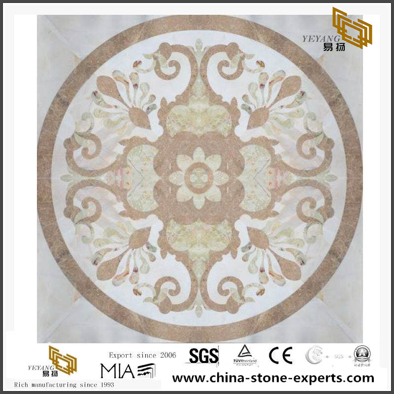 Medallion Marble Flooring Tiles Mosaics Carving Water-Jet Pattern Wholesale Online