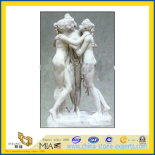 White Stone Marble Nude Female Sculpture/Statues for Outdoor Garden(YQG-LS1017)