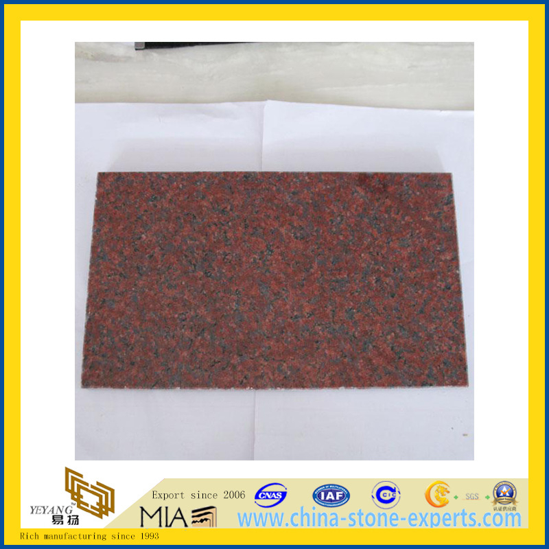 Natural Polished Red Imperial Granite Tile for Wall/Flooring (YQC)