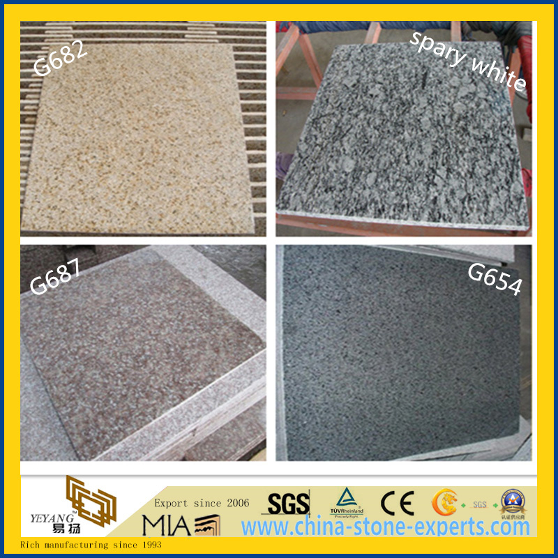 Natural White/Red/Yellow/Grey/Black/Rusty/Pink Granite Stone for Paving Floor/Wall/Stair Tile (G603/G654/G664/G682/G439)