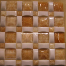 Honey Ceramic Mosaic Tile for Decoration / Background Wall (YQZ-M1007)