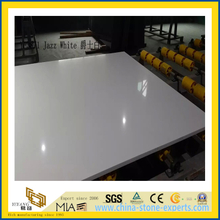 Polished Jazz White Artificial Quartz Slabs for Kitchen Countertops (YQC)