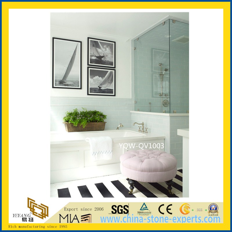 Beige Marble Bathroom Vanity Tops for Home, Hotel