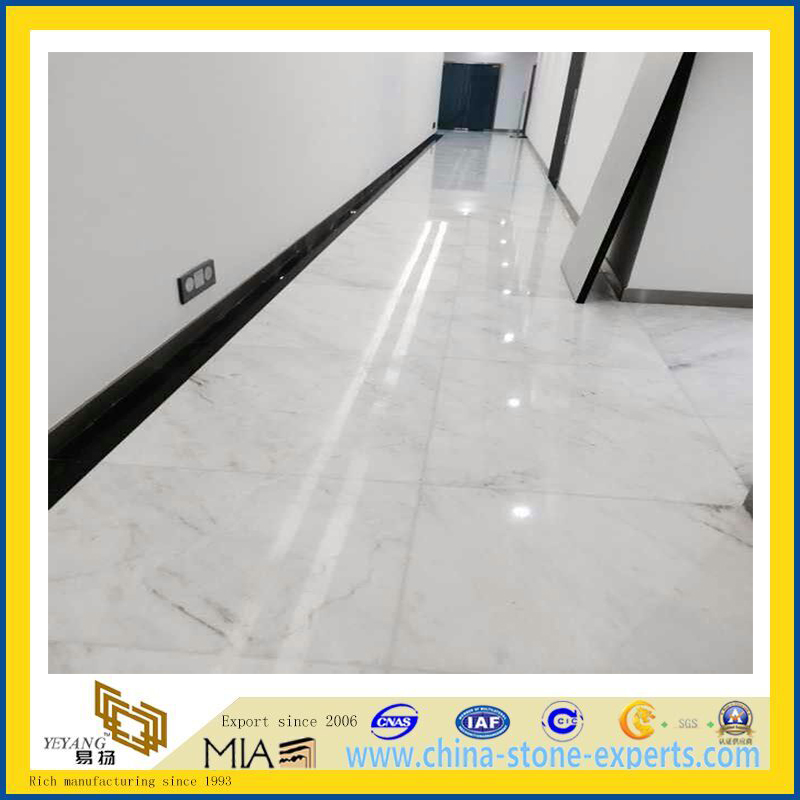 New cheap white marble tile for wall for floor (YQA-MS1008)