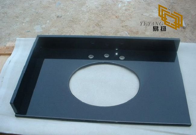 Shanxi Black/ Absolute Black Granite Bathroom Vanity Tops for Hotel (YQW-11031C)
