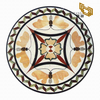 Light Color Natural Marble Granite Waterjet Medallion Butterfly Pattern