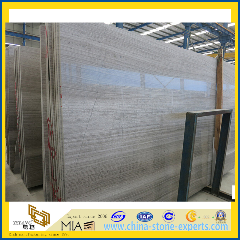 Wood Grey Marble for Slab, Tile, Countertop (YQZ-MS)
