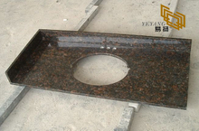China Tan Brown Granite Bathroom Vanity Tops for Hotel Decor (YQW-11024C)