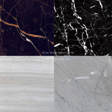 Laurent Brown / White Wooden / Black Marquina Marble Tile (YQZ-MT1010)