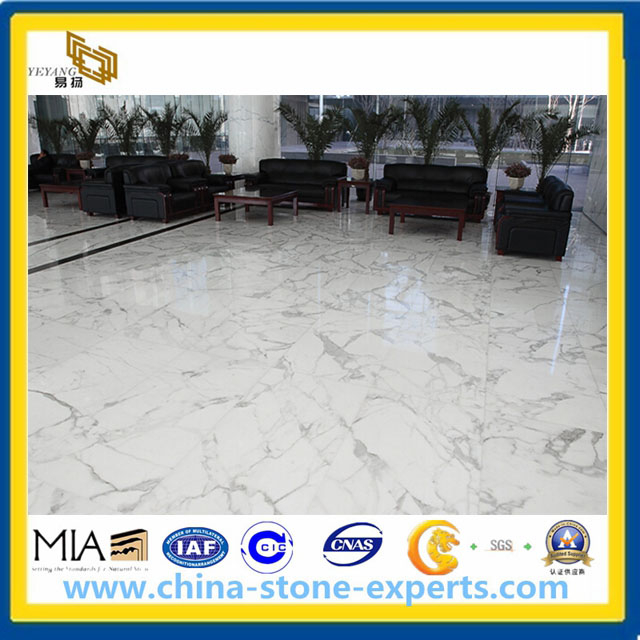 Guangxi white marble flooring tile,wall tile (YQA-MT1004)