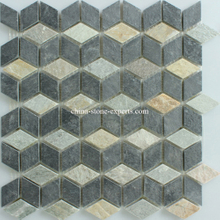 Honed Mix Stone Mosaic Tile for Outdoor Wall/ Tile (YQZ-M1015)