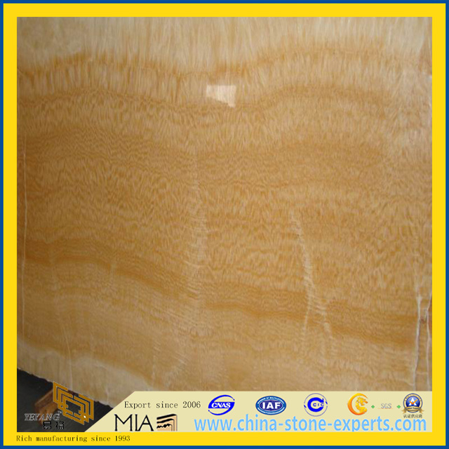 Polished Marble Slab Honey Onyx for Flooring Tile or Wall