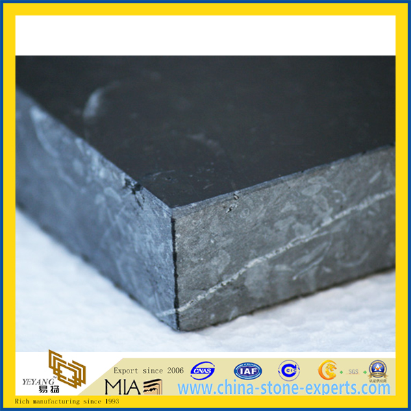 High Polished Black Nero Marquina Marble Slab（YQZ-MS）