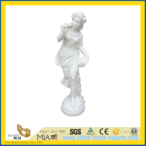 Hand Carved White Marble Figure Statue Sculpture for Garden(YQG-LS1033)