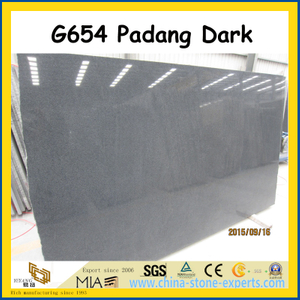 China G654 Padang Dark Polished Granite Slabs for floor / wall