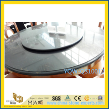 Solid Surface Black Polished Artificial Quartz Stone for Dinner Table