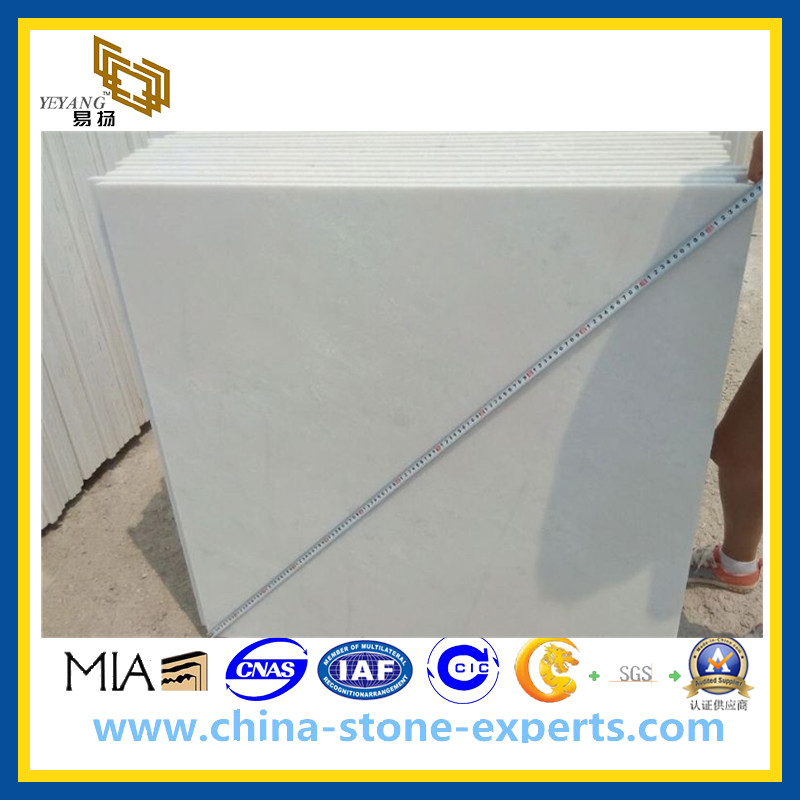Pure White Natural Marble for Flooring & Wall Tiles(YQG-MS1008)