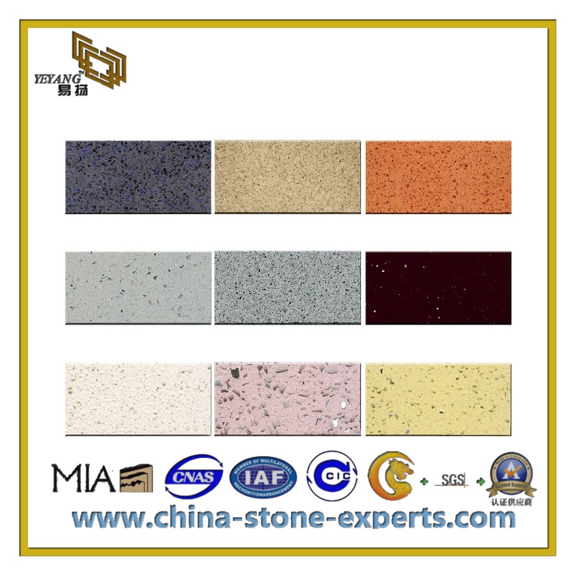 Popular Artificial Stone Quartz for Tile, Slab, Countertop(YQC-ASQ1003)