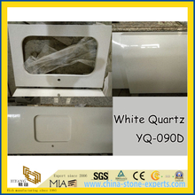Popular White Quartz Stone Counter Tops (YQ-090D)