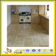 Polished Natural Beige Travertine Flooring Tile for Kitchen Floor Decorative(YQC)