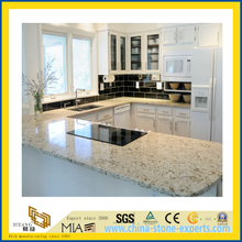 Natural Stone Polished Spray White Granite Countertop for Kitchen/Bathroom (YQC)