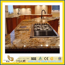 Natural Stone Polished Giallo Cecifia Granite Countertop for Kitchen/Bathroom (YQC)