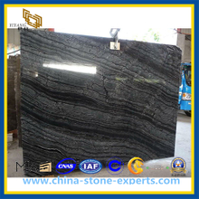  Black Wood Marble Slab for Floor Tile（YQZ-MS1009）