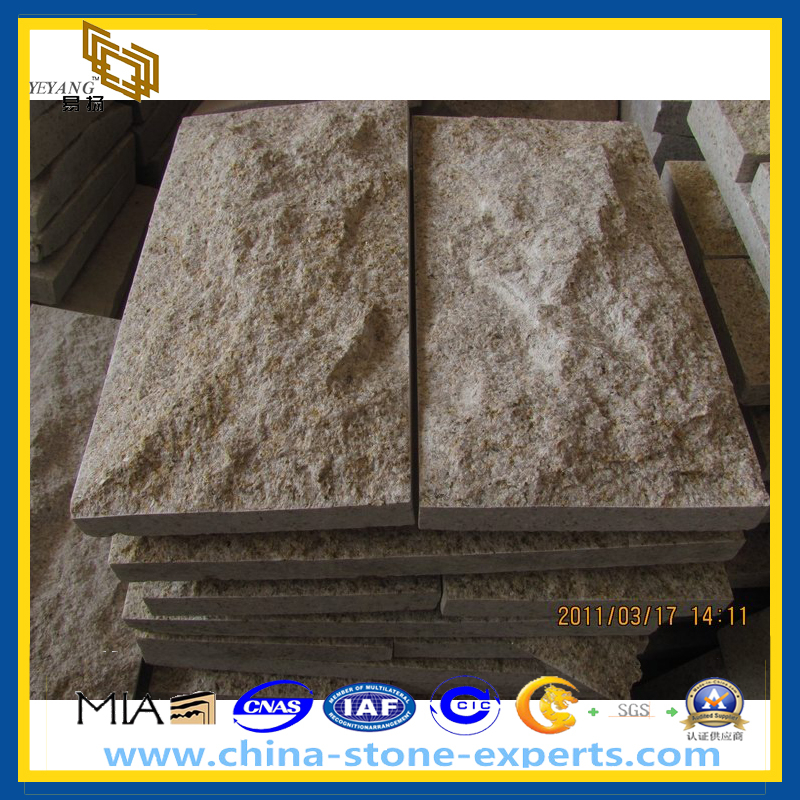 Yellow Granite Mushroom Stone for Wall Cladding (G682, G603) (YQZ-PS)