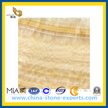 Yellow Onxy Agglomerated Marble for Floor Decoration(YQC)