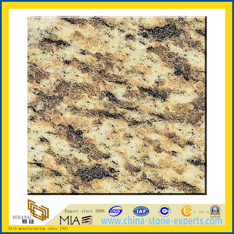 Tiger Skin Yellow Granite Slabs for Countertops (YQZ-G1051)