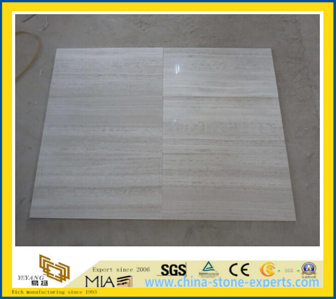 Wooden White Marble Tiles for Wall & Floor -YYM