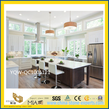 White/Yellow Solid Artificial Stone Engineered Quartz Countertop for Kitchen/Hotel