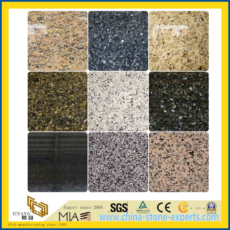 New Ariston Gold/Grey/White/Black/Brown/Green/Red/Yellow/Blue Polished Granite for Wall/Floor/Stair Tiles