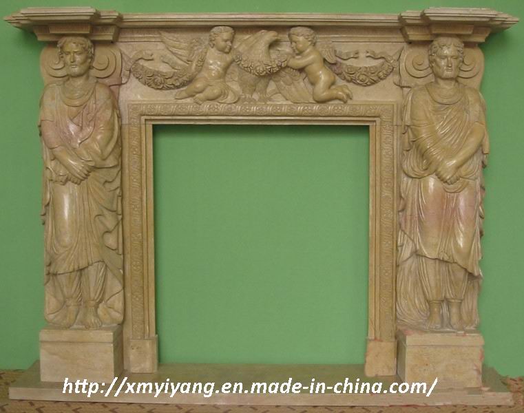 Carving Marble Fireplace for Outdoor /Indoor