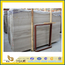 Stone Slabs Wood White Marble for Vanity and Tiles (YQZ-MS)