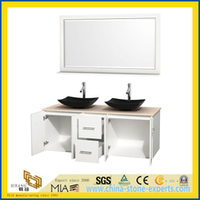 CE Prefabricate Quartz Solid Surface Bathroom Vanity Top with Sinks(YQW-QV10002)