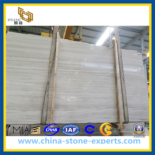 Polished Wooden White Marble Slab (YQZ-MS1005)