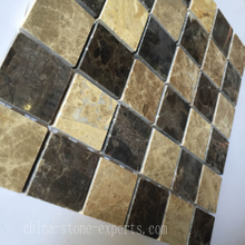 Mix Color Polished Brown Granite Mosaic Tile (YQZ-M10106)Mix Color Polished Brown Granite Mosaic Tile (YQZ-M10106)