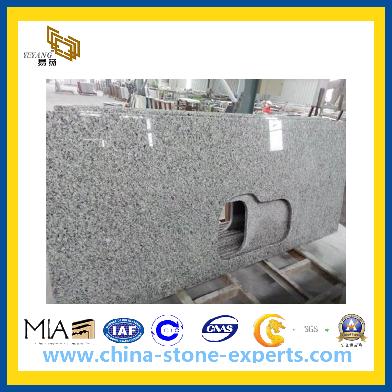 Swan White/Grey Granite Counter Top for Kithen and Bathroom(YQG-GC1054)