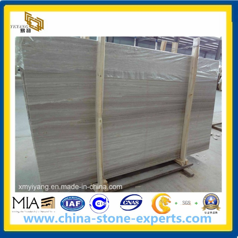 White/Grey/Yellow Wood Vein Marble Slabs