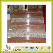 China Natural Stone Red Granite Stair with Steps & Risers(YQC)