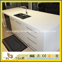 Super White Artificial Quartz (Caesarstone) Kitchen Countertop