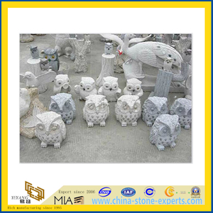 Grey Granite Stone Animal Status Sculpture Carving