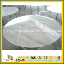 Chinese Guangxi White Marble Tabletop for Dinner Room