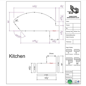 Kitchen Countertops CAD drawing from YEYANG