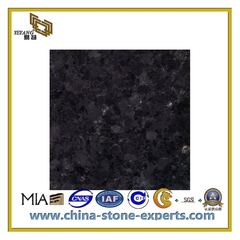 Natural Polished Absulote Black Granite Slab for Countertop & VanityTop(YQC)
