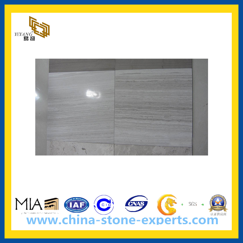Wooden White Marble Tile for Floor/Wall (YQC) 