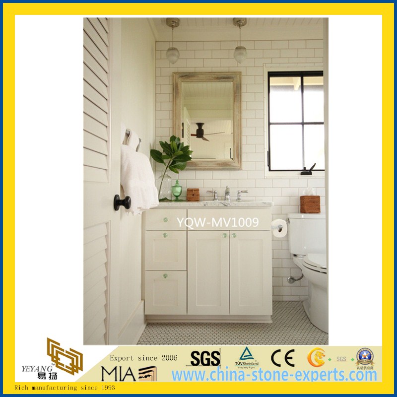 White Polished Marble Vanity Top for Bathroom with Cheap Price